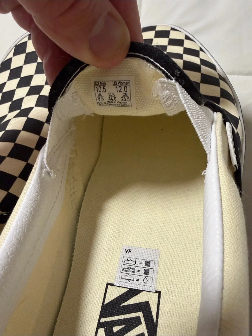 Vans Slip-On Checkerboard Sneakers - Black & White